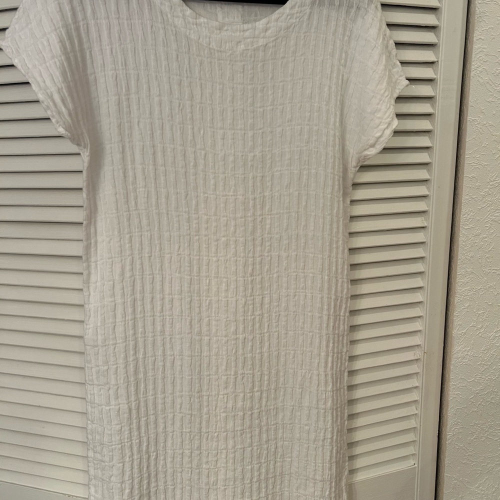 Linen dress, white,